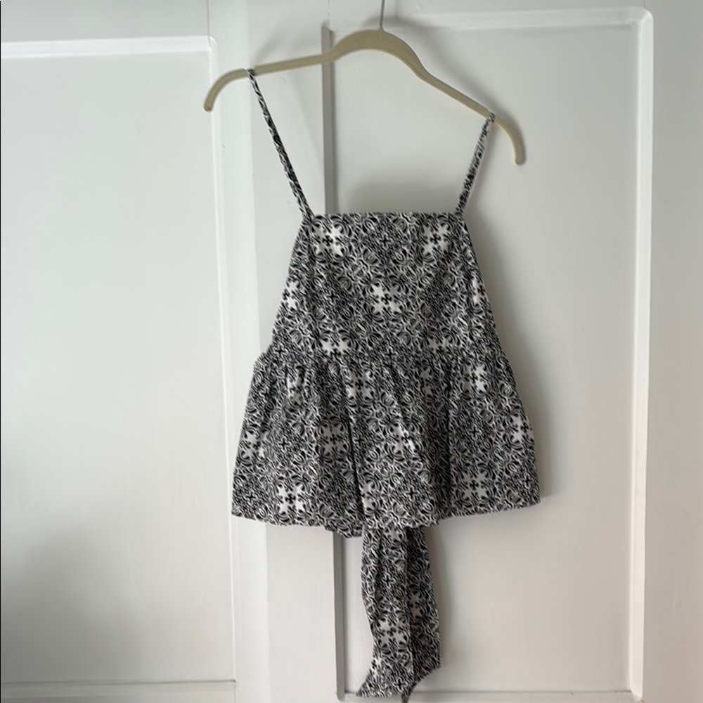 Express Black and White Tiered Camisole Top